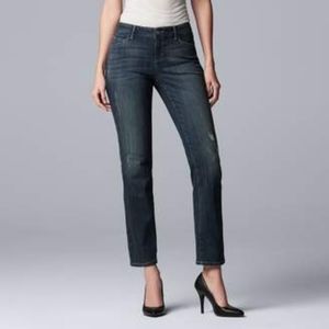 SIMPLY VERA WANG STRAIGHT LEG JEANS